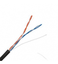 Кабель NETLAN U/UTP 2 пары, Кат.5 (о -40C, черный, 305м