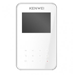 KW-E351C, цветной видеодомофон белый/черный
